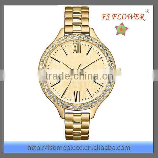 New Lady Women Fashion Luxury Quartz Rhinestone Crystal Wrist Watch