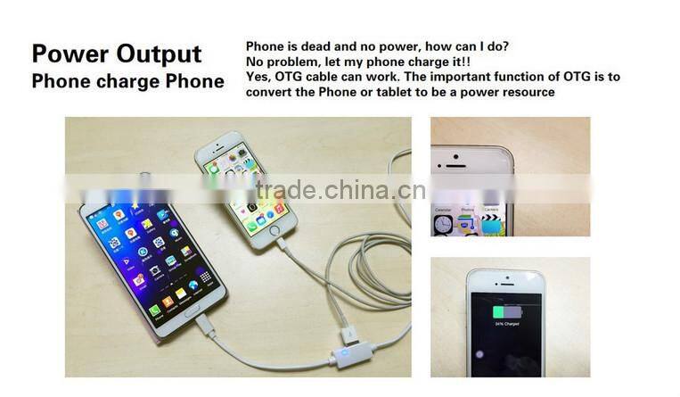 Hot! wholesale for android usb OTG USB Cable OTG AN11