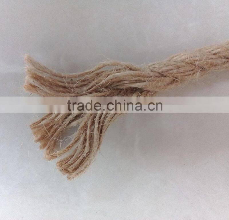 2016 natural braided jute rope for decoration of pets shelves,hot sale Jute Rope,