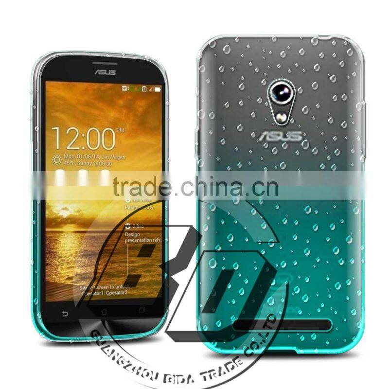 Newest Stylish 3D Raindrops Gradient Color Style Transparent Hard PC Case For ASUS Zenfone 5 Lite mobile phone case cover