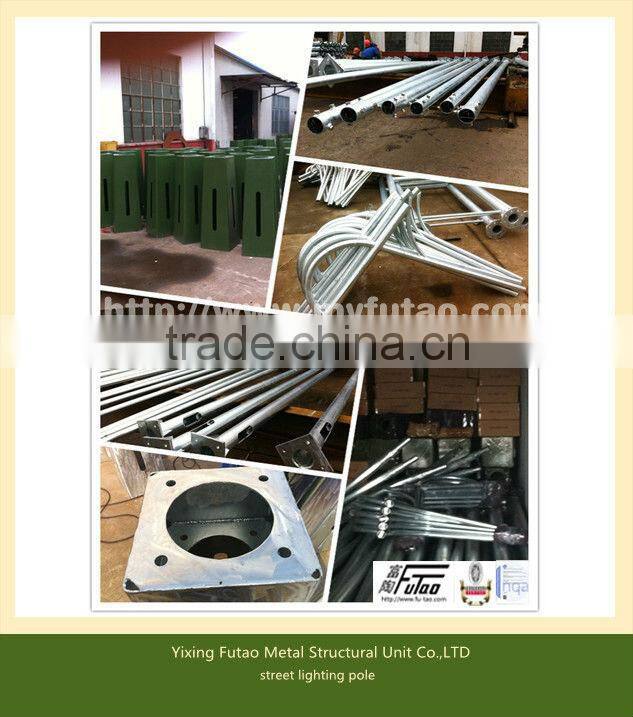 wood garden light pole