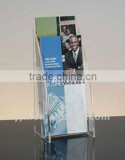high transparent acrylic wall mount magazine rack