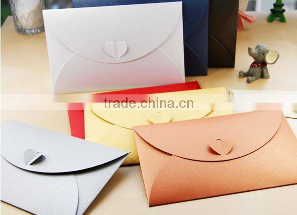 orange olour Envelopes for Greeting wedding Card with button butterfry