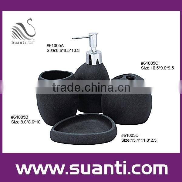 black modern polystone bathroom accessory set china