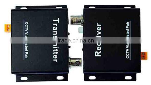 1 channel active video balun up to 2400m UTP transceiver for cctv camera