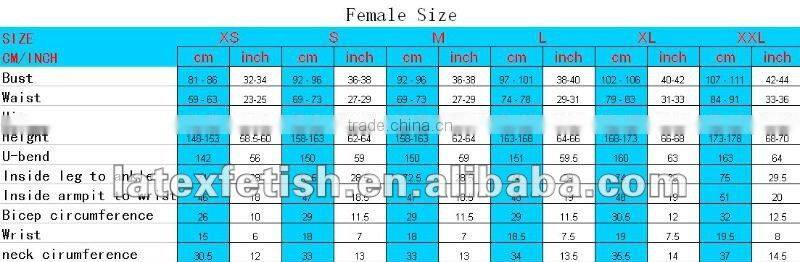 100% handmade natural latex catsuit/zentai catsuit for women