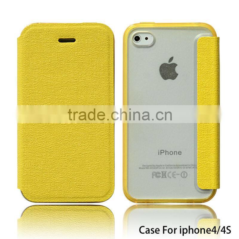 High quality custom leather phone cases for iphone 4 mobile phone