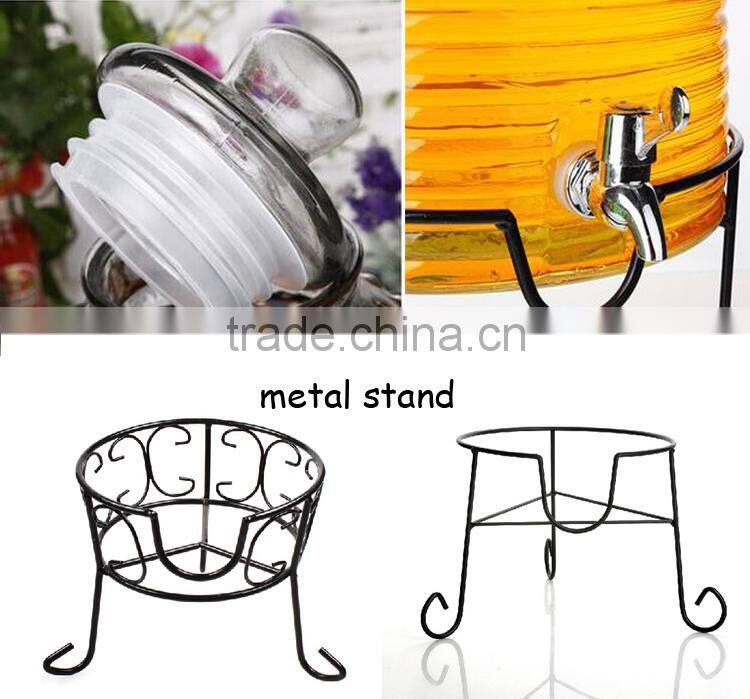 12L glass soft drink dispenser with water tap