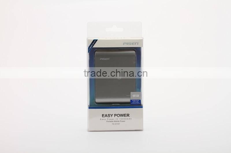 Smart Portable Power Bank--- Pisen Easy V 10000mAh (Silver Grey)