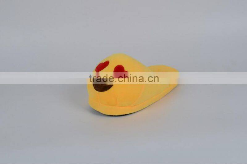 Free size indoor emoji slippers/plush emoji shoes/ Soft slippers plush for Man and Women