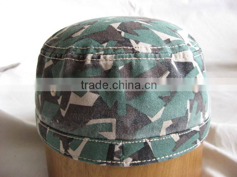 Wholesale Custom Camo Military Caps with Flat Embroidery