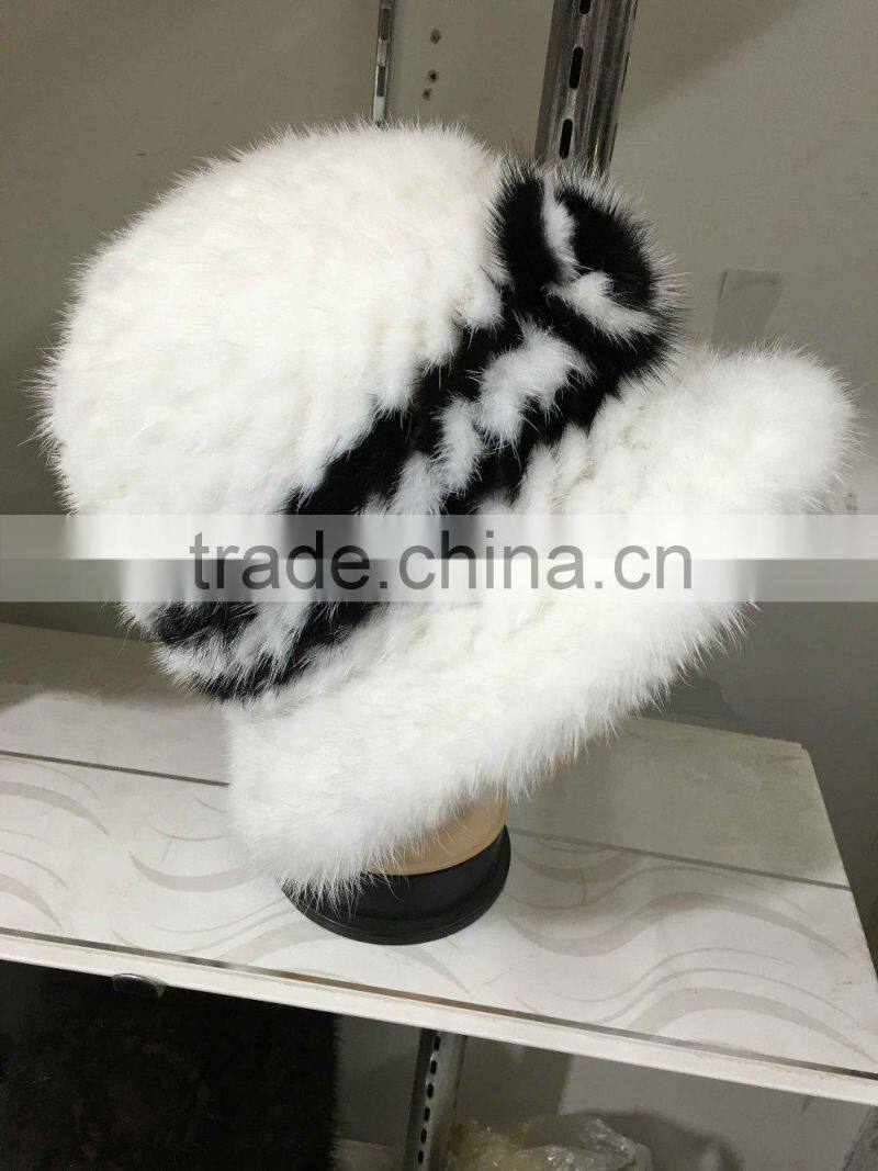 wholesale colored mink fur hat H3