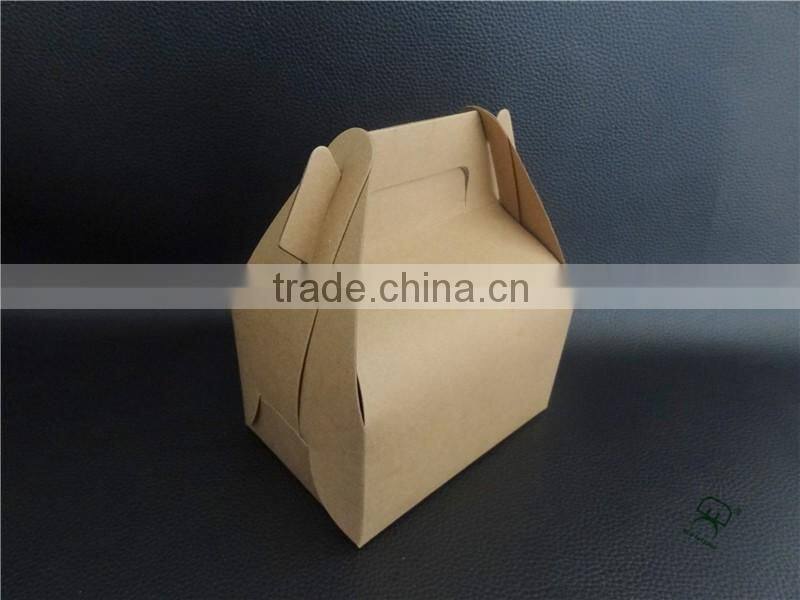 2016 2-pack food grade kraft paper cupcake box with window