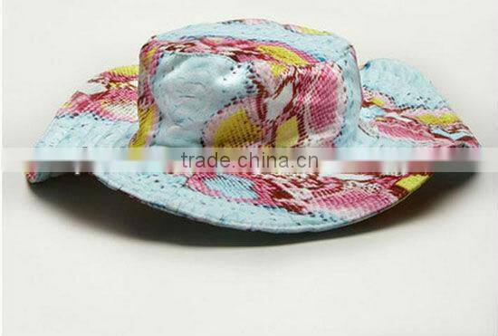 trendy colorful bucket hat floral beach hat long brim fashion cap