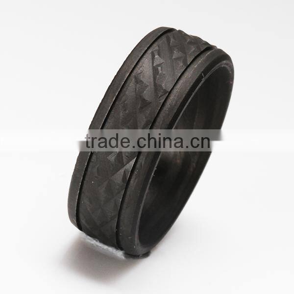 top selling black carbon fibre man rings