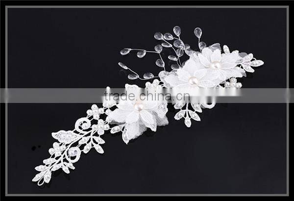 MYLOVE white lace hair clip bridal hair accessory MLF111