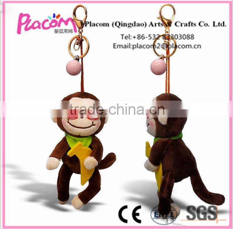 Hot selling New design Fashion Pretty gifts and Promotional gift Wholesale Cheap Plush toy Keychains Monkey