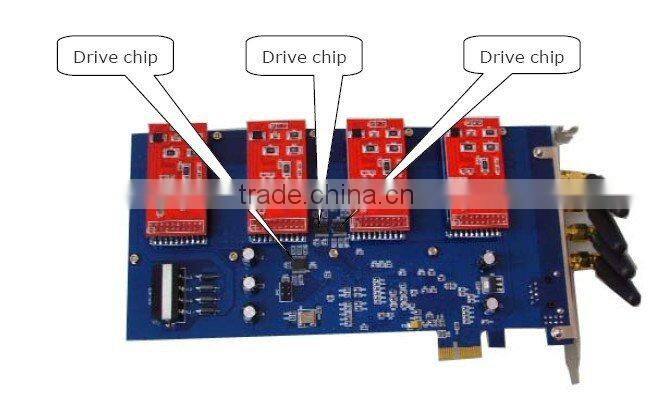 100% good quality+excellent voice+4 port wireless Asterisk PCI card(with PCI Express 1X interface)