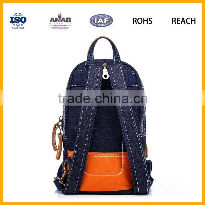 2016 New stylish backpack vintage canvas school backpack hiking backpack
