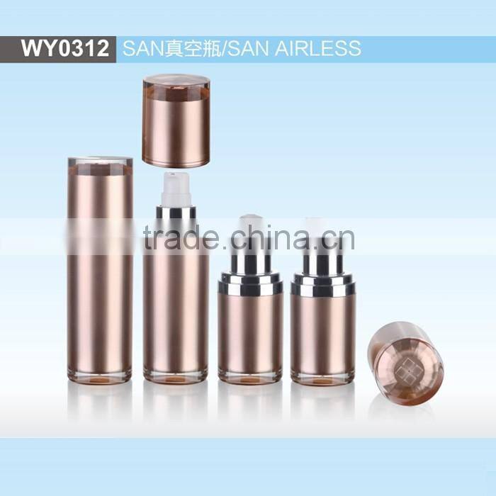 WY0267 20ml 40ml 50ml SAN airless bottle, round shape SAN lotion lottle