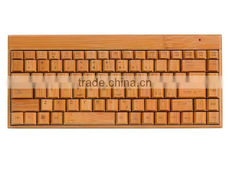high quality and hot-sell natural bamboo wireless mechanical keyboard and mouse