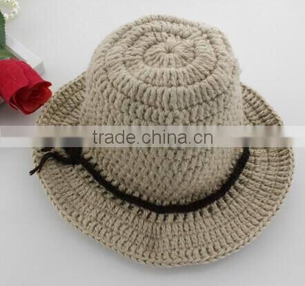Baby photography props wool winter cowboy hat and sets for 0-6 months baby made in china