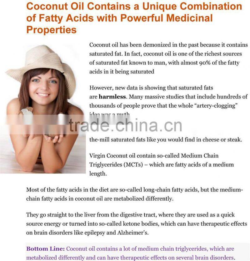 100 % NATURAL VIRGIN COCONUT OIL