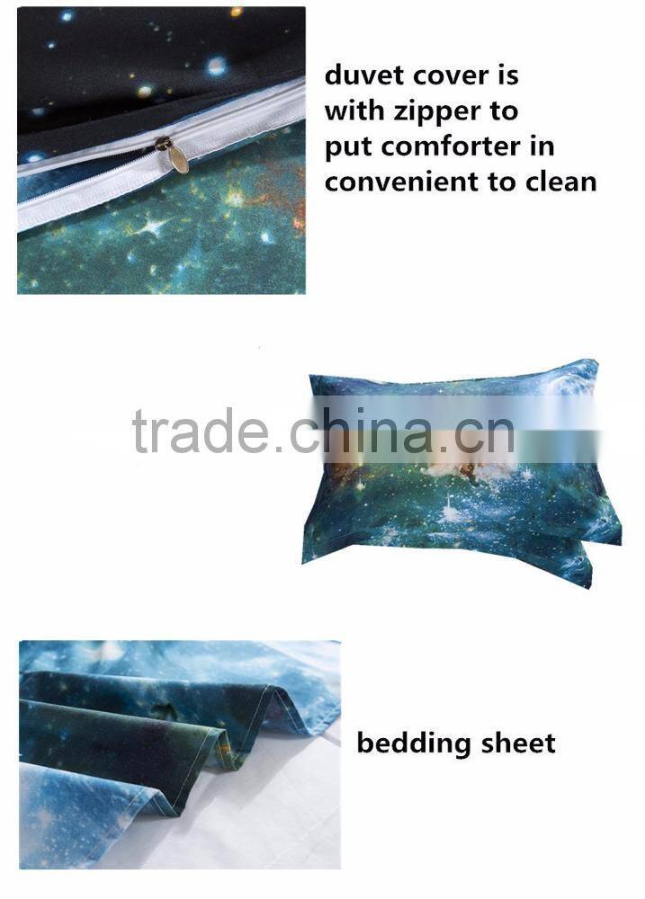 3d Galaxy bedding sets Twin/Queen Size Universe Outer Space Themed Bedspread 2pcs/3pcs/4pcs Bed Linen Bed Sheets Duvet Cover Set