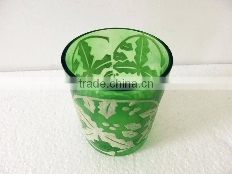 200ml fancy glass candle empty cup