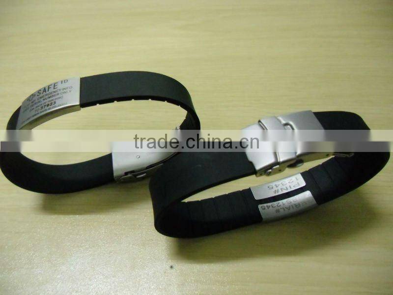 Manufacture OEM adjustable designer bracelet alert wristband