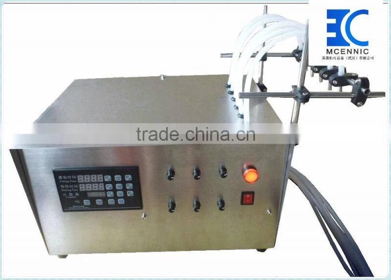 Electric High accuracy Small Dose 2ml 6 nozzles Coconut Oil Filling machine