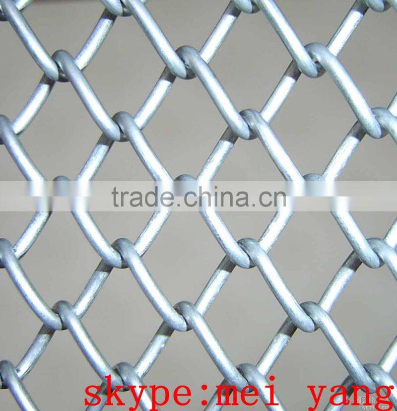China pvc coated stainless steel wire mesh chain link fence rubber/black powder coated chain link fence