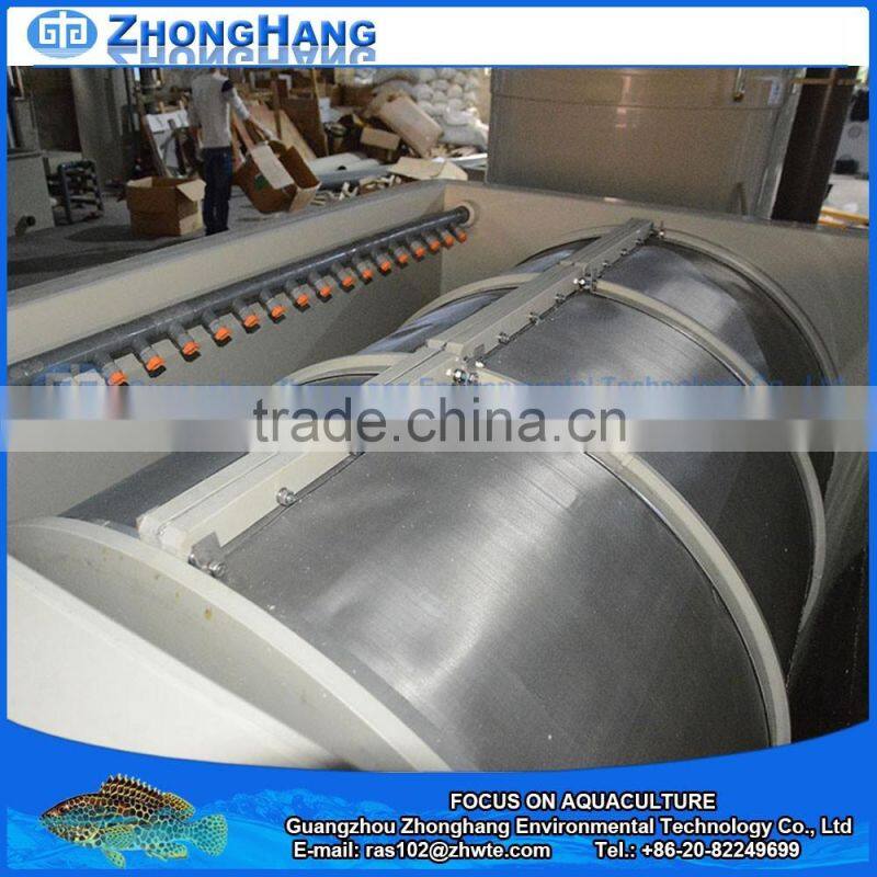 Aquaculture drum filter for water treament