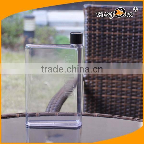 A5 Memobottle Notebook Shaped Flat Portable Plastic Water Bottle