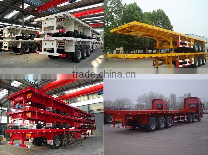 3 Axle Flatbed 3 Axle flatbed 40ft Container Trailer Price