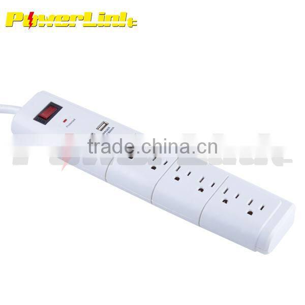 H80166 UL/CUL 4 outlet power strip with surge protectors
