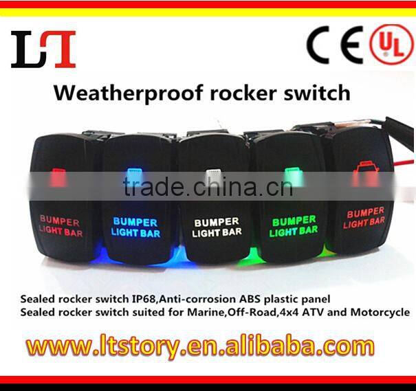 24v Blue Illuminated Waterproof Rocker Switch