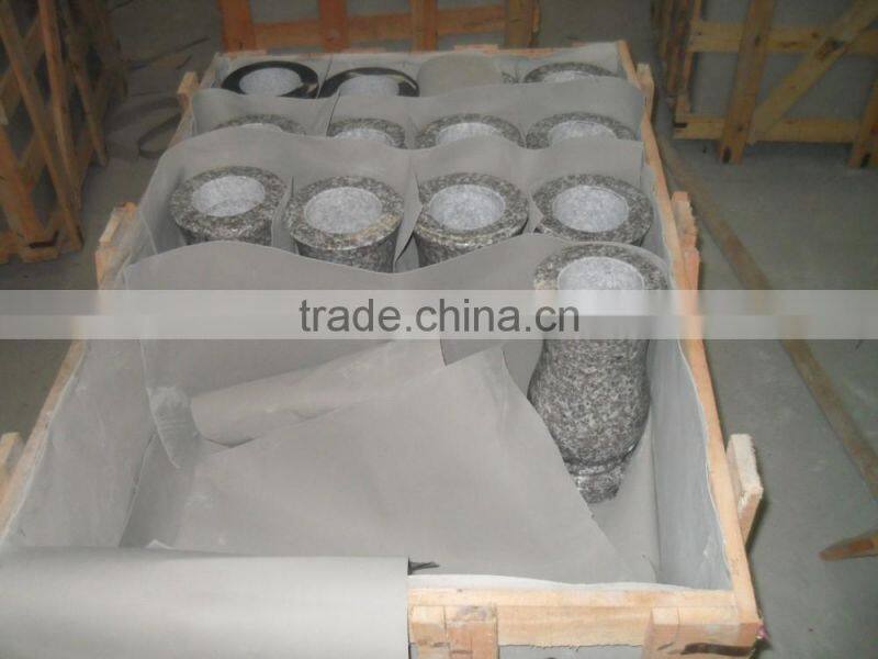 G623 Grey Sardo Granite Vase For Gravestone