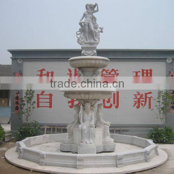 Hand Carved Marble Modern Garden Fountain