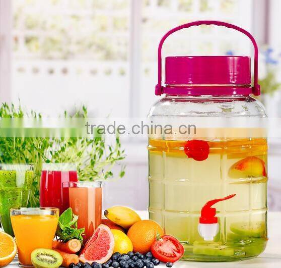 Super large glass jar 2L glass jar with plastic handle