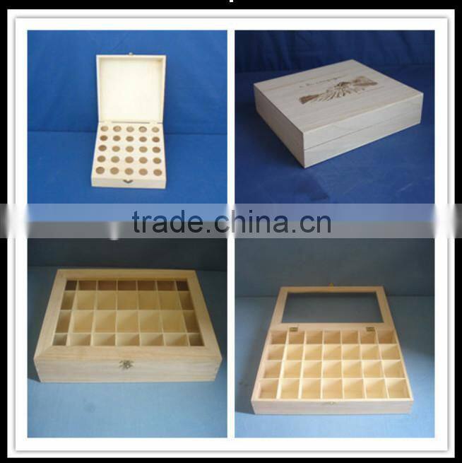 2015 top grade latest design handmade decorative wooden essential oil packing box