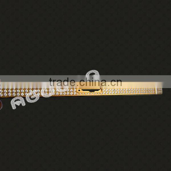 Luxury matte gold mobile phone black housing, metal housing encrusted with diamond for iPhone 5 5S