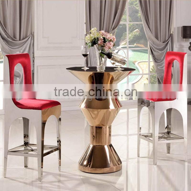 Rose gold high bar table made in China