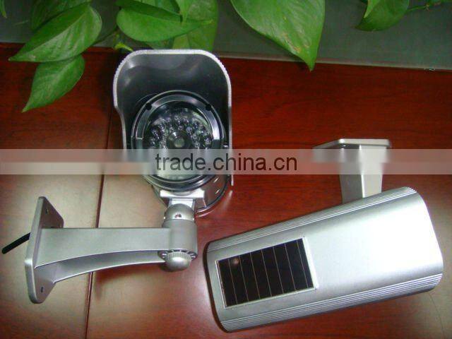 ABS waterproof dummy fake mini wireless bullet camera w/ blinking red LED light for indoor or outdoor use