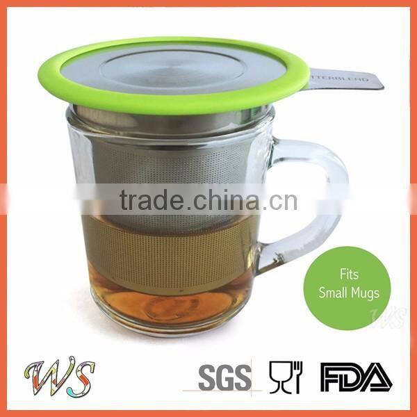 WS-TS18 Stainless Steel Mug Tea Filter Tea Infuser bottle with Silicone Rimmed Lid
