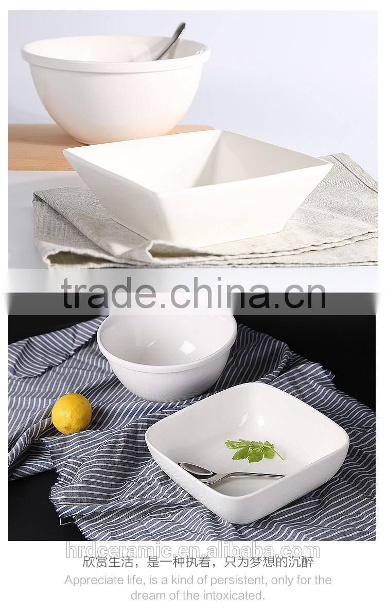 1600ml White ceramic/porcelain/new style big size dinnerware /tableware sala bowl