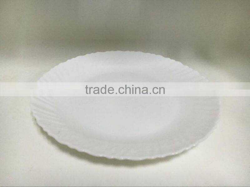 New opal tableware cheap white china plate