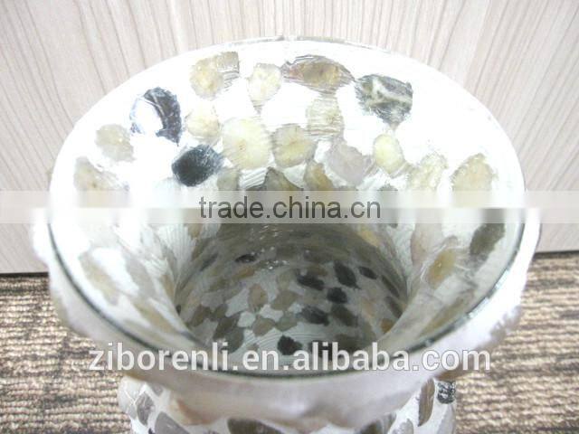 Coffee Decoration Glass Pebbles Thick Glass Vase for Sale