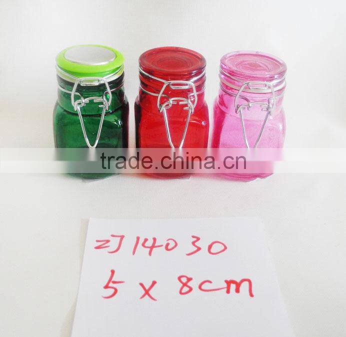 90ml mini glass sealed canister with lid ZJ14030
