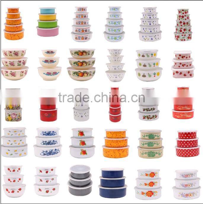 New 3pcs high quality white colorful porcelain pasta bowl sets